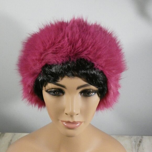 Elegant! Fabulous Fashionable Faux Fur Dark Pink Warm Hat main image 8